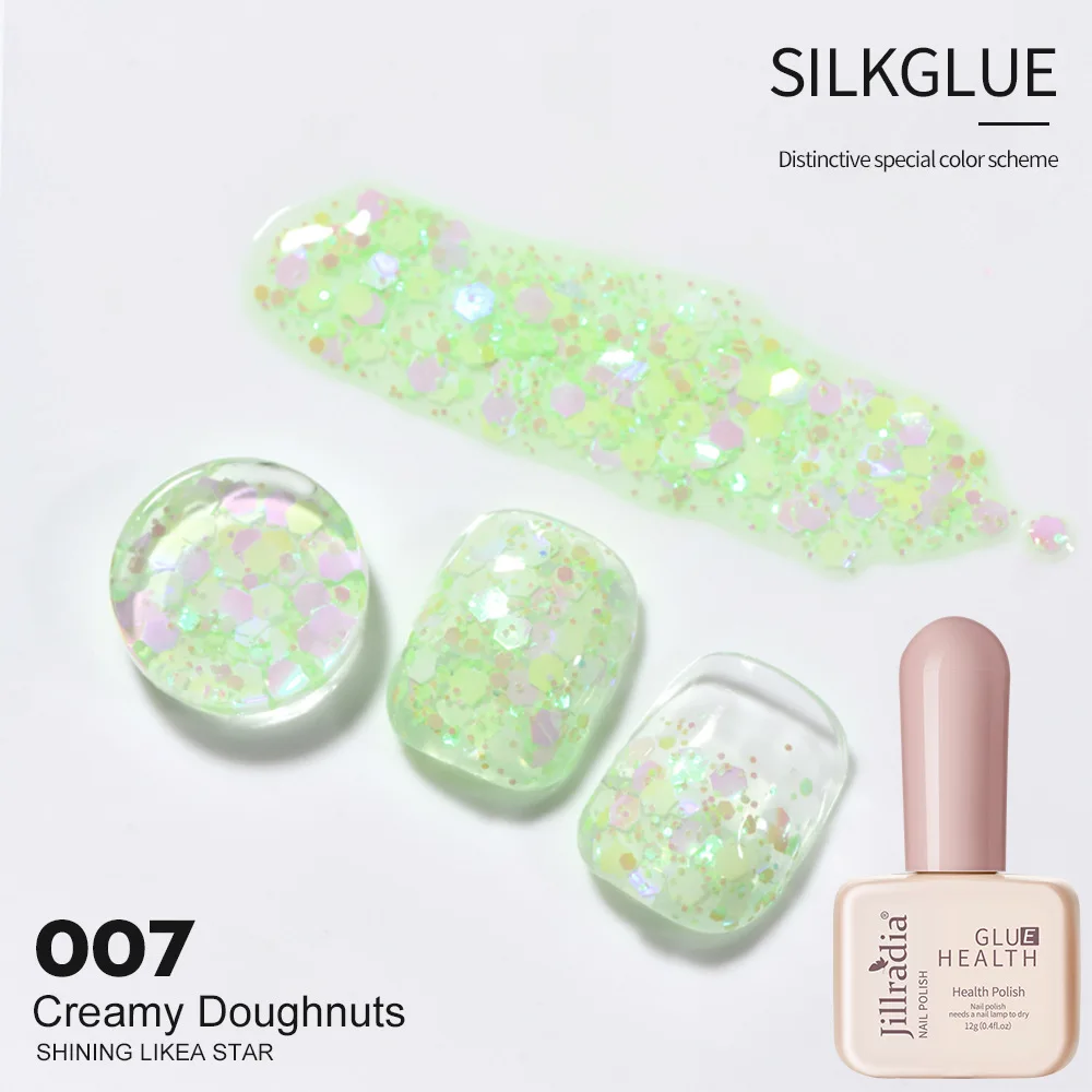 1 Stuk Candy Gel Nagellak Gekleurde Pailletten Siroop Gel Nagels Rubber Basisgel Veelzijdige Uv Permanente Zaailing Vernis