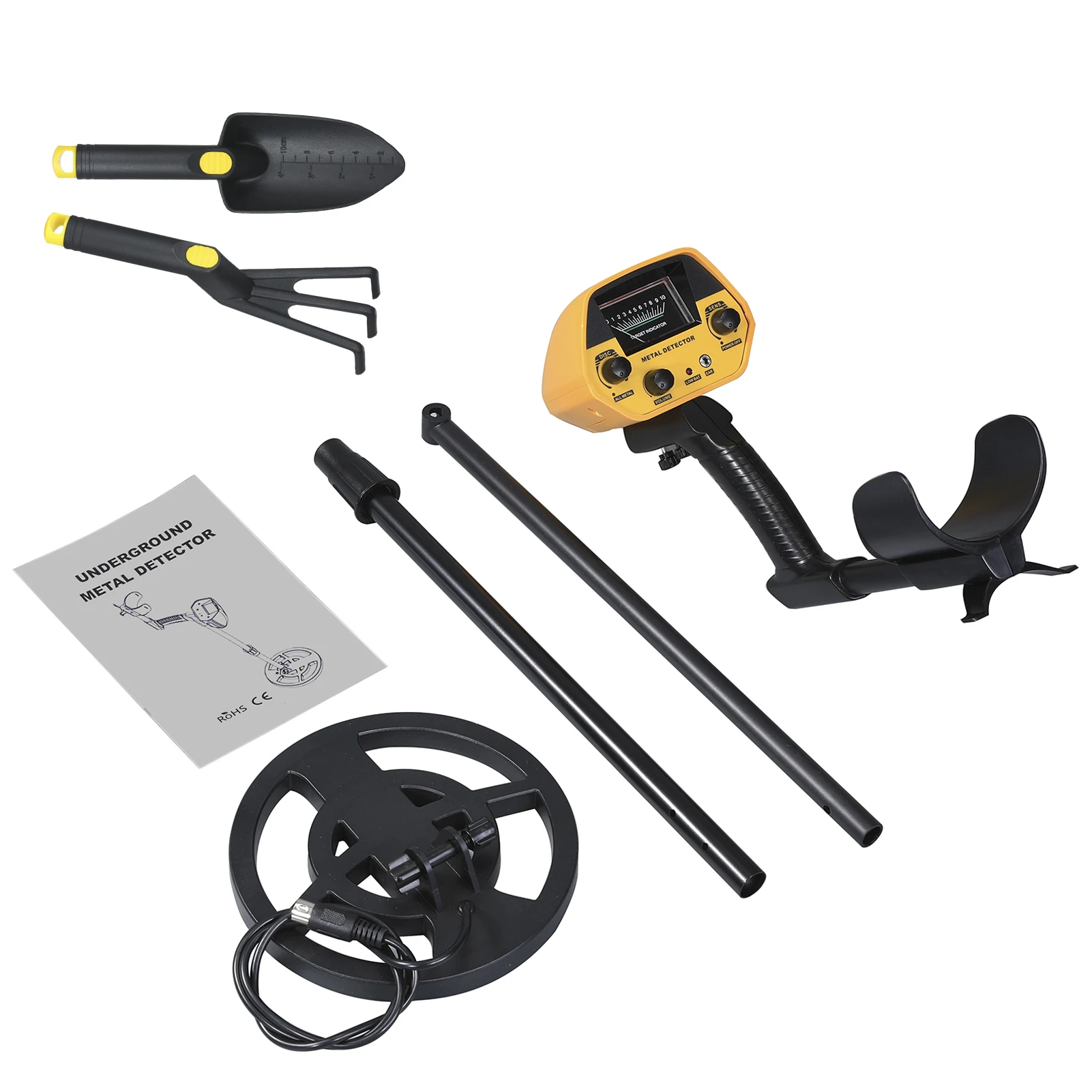 Waterdicht/LCD/Kinderen Goudzoeker Metaaldetector Hoge Gevoeligheid Sieraden Schatdetectie met Zandschep & Rek