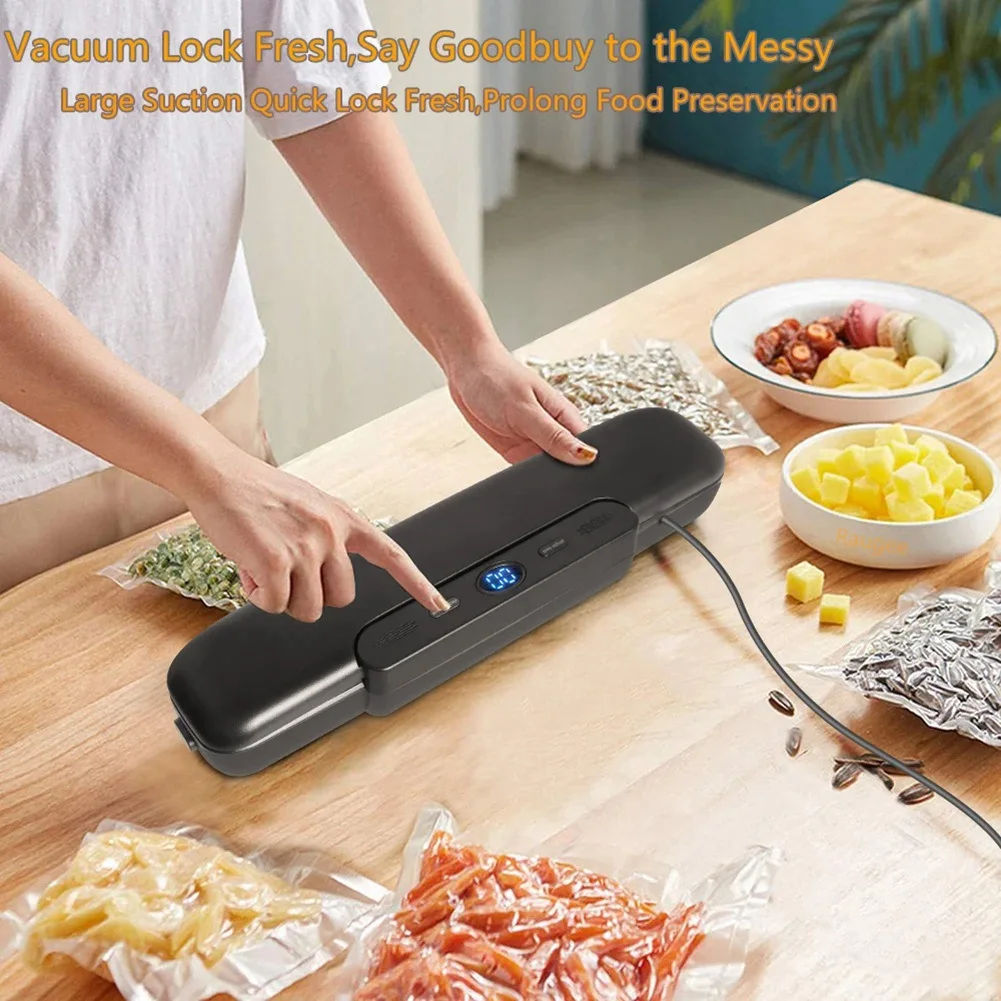 Vacuum Sealer for Food Vacuum Packaging Machine with Bag Automatic Household Food Vacuum Sealing Including EU Plug-A