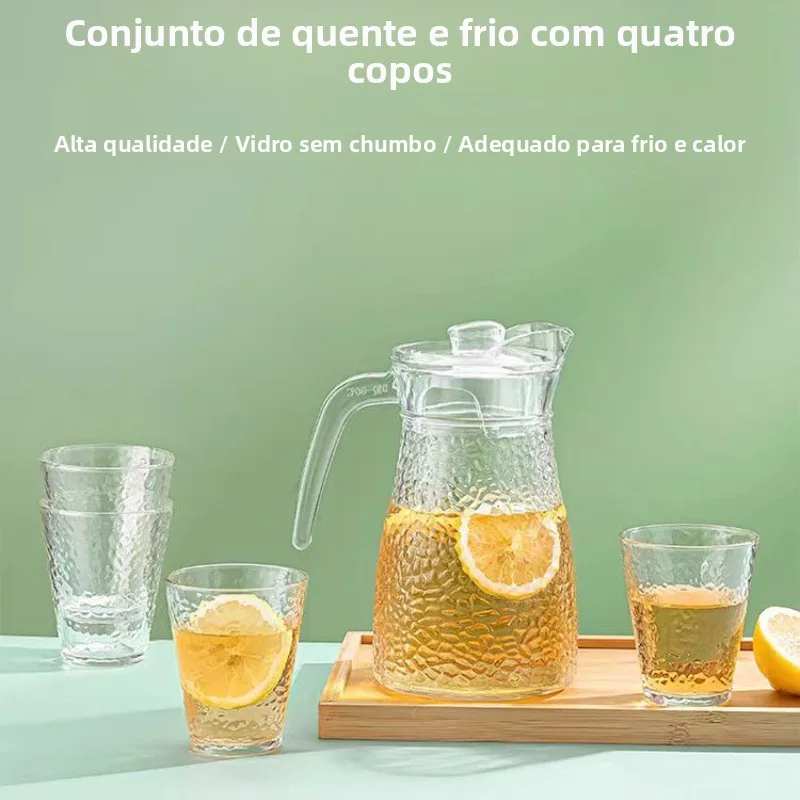 simple-large-capacity-glass-cold-water-pot-tea-brewing-jug-juice-drinking-set-home-use-waterware-kit-with-cups-contemporary-d