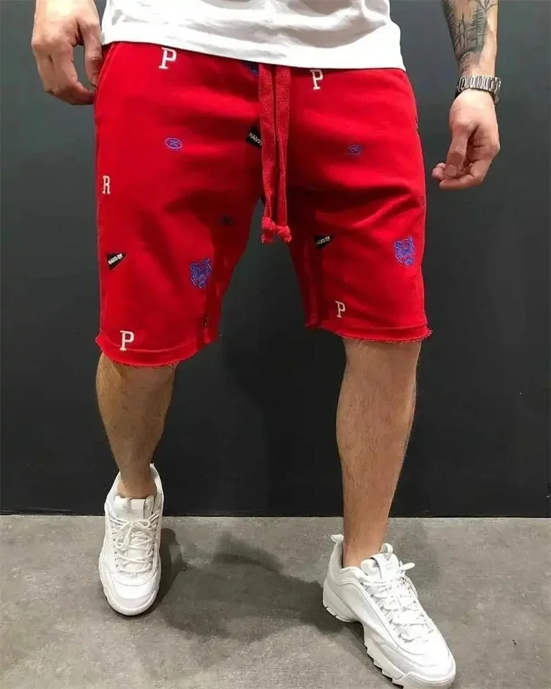 2024 New Spring Summer Men Cargo Shorts Relaxed Fit Breeches Bermuda sports Short Pants cotton Embroider Shorts Men\'s sweatpants