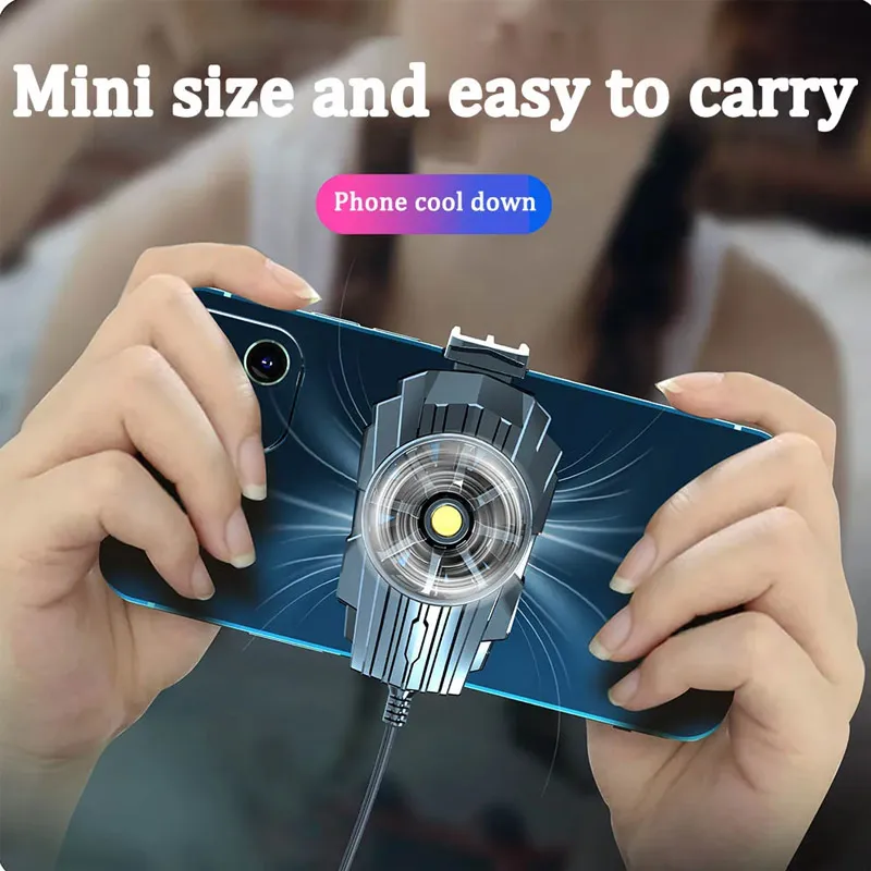 H15/G6 Portable Mini Back-clip Radiator Mobile Phone Cooling Fan for IPhone 15 IOS Android Gaming Accessories PUBG Game Cooler image 5