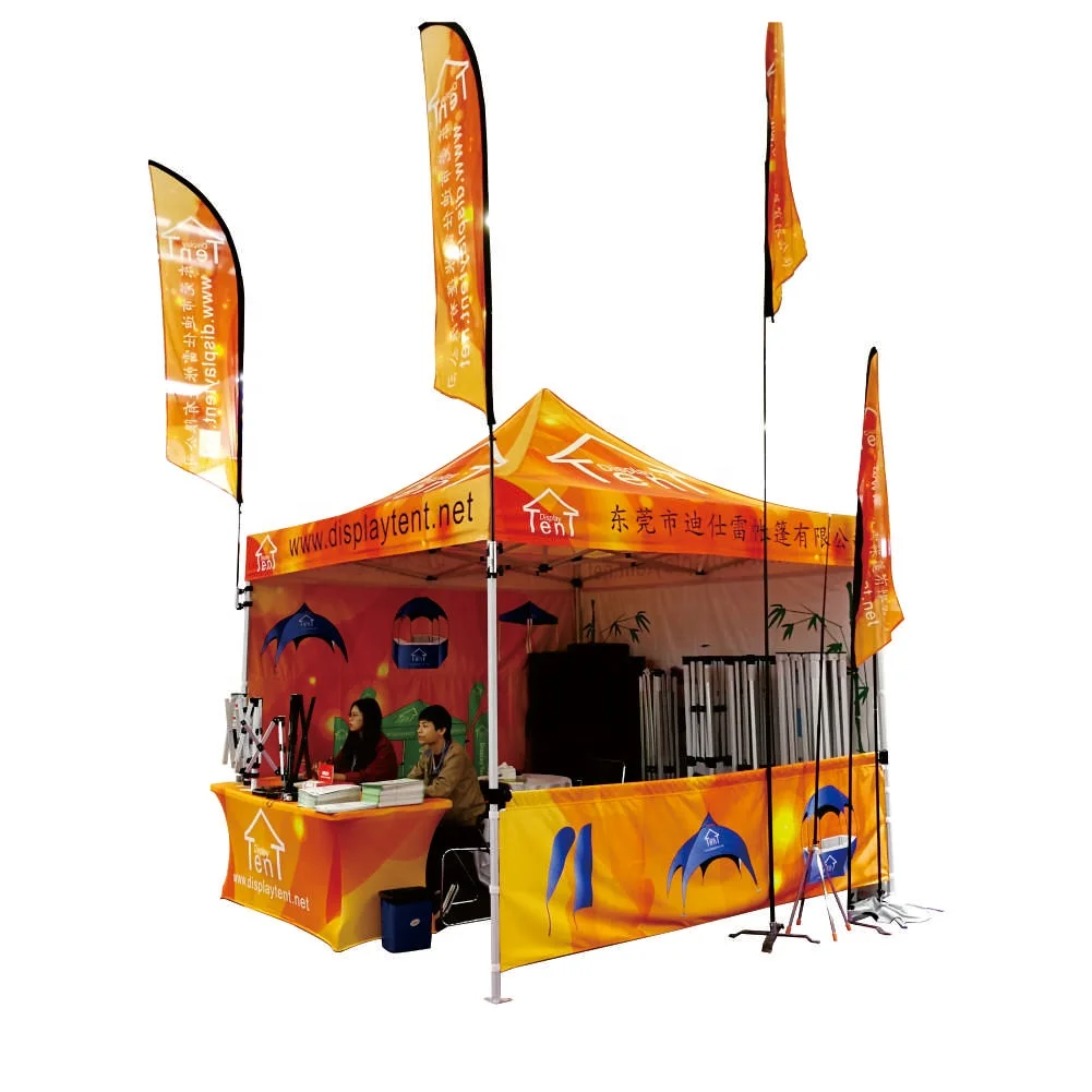 Custom Personalized 10x10 Ft Pop Up Canopy Tent Event Aluminum Frame Advertising Folding Trade Show Tents