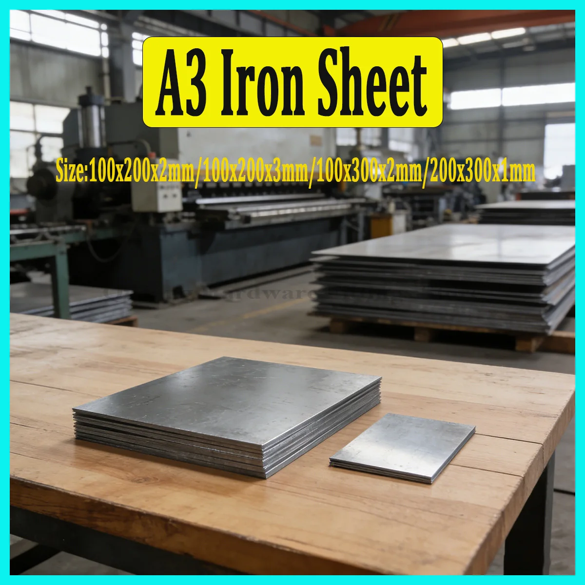1Pcs A3 Iron Sheet 1-3mm Thick, Length 100-200mm Width 200-300mm, Custom Cut Iron Plate for DIY Hardware & Industrial Use