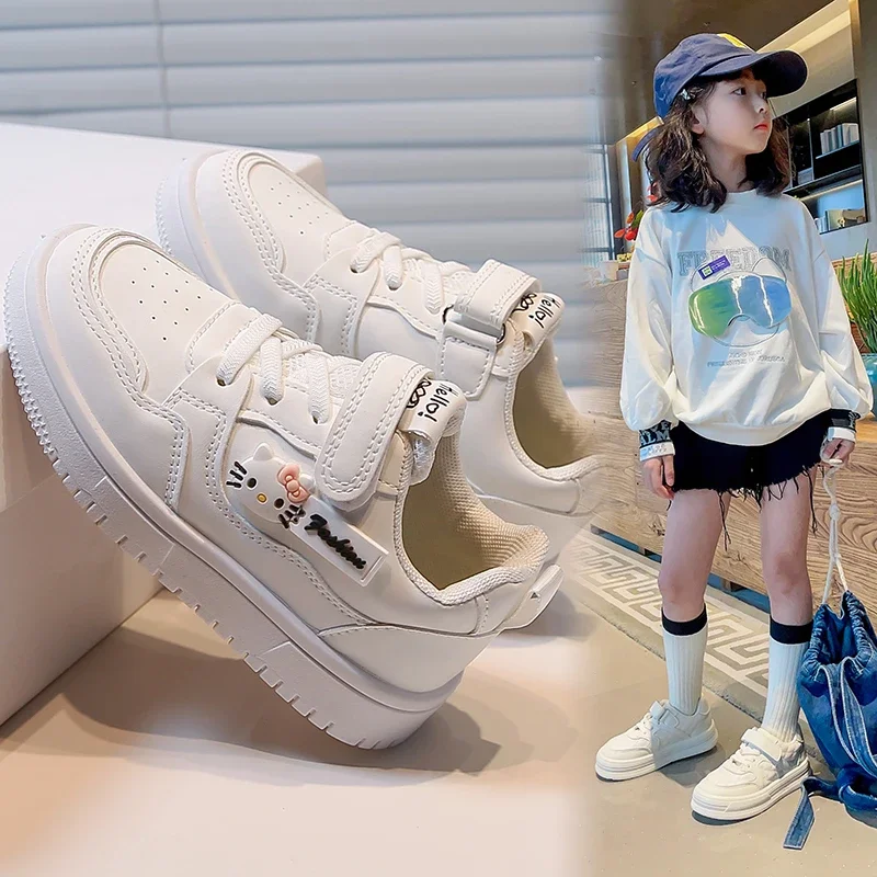 أنيمي الكرتون فتاة مرحبا كيتي أحذية رياضية Kawaii حذاء قماش لينة وحيد حذاء كاجوال سانريو الربيع والخريف جديد حذا فردي للسيدات