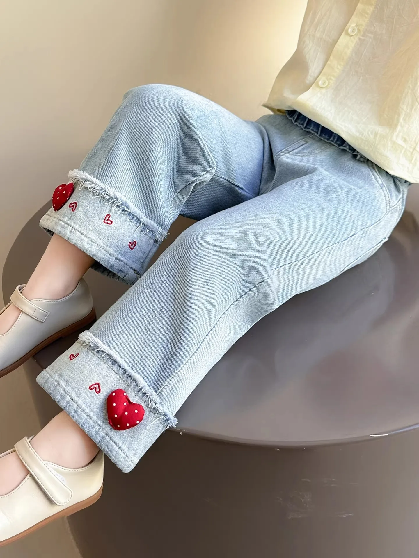 pantaloni-in-denim-ricamati-per-ragazze-primavera-autunno-gamba-larga-taglio-dritto-graziosi-pantaloni-con-finiture-in-pizzo-comodi-con-elastico-in-vita-abbigliamento-per-bambini
