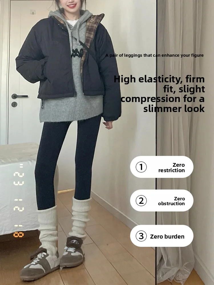 ハイウエストのタイツのようなヨガパンツ、レディース用アーチスキン素材のタイトで暖かい冬用レギンス、カジュアルで伸縮性の高いボトムス...