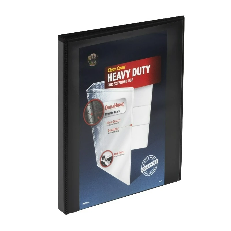 

Heavy-Duty View Binder, .5" One Touch Slant Rings, 1 Black Binder
