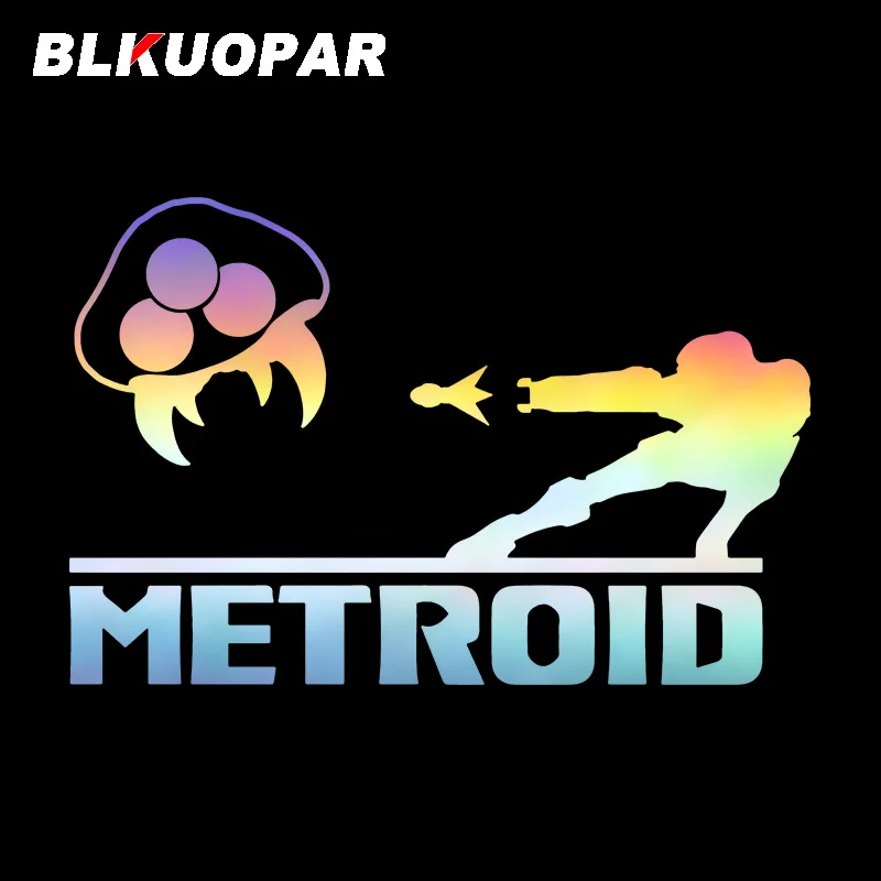 

BLKUOPAR Metroid аркадная игра с логотипом, автомобильные наклейки, лазерная креативная окклюзия, царапина, наклейка на окна, крышка топливного бака, защита двери автомобиля