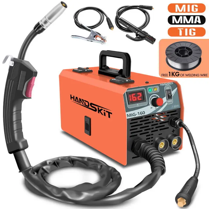 MIG160 Household Integrated Portable Airless Two-guarantee Welding Machine / DC Argon Arc Welding Machine 3-purpose Machine