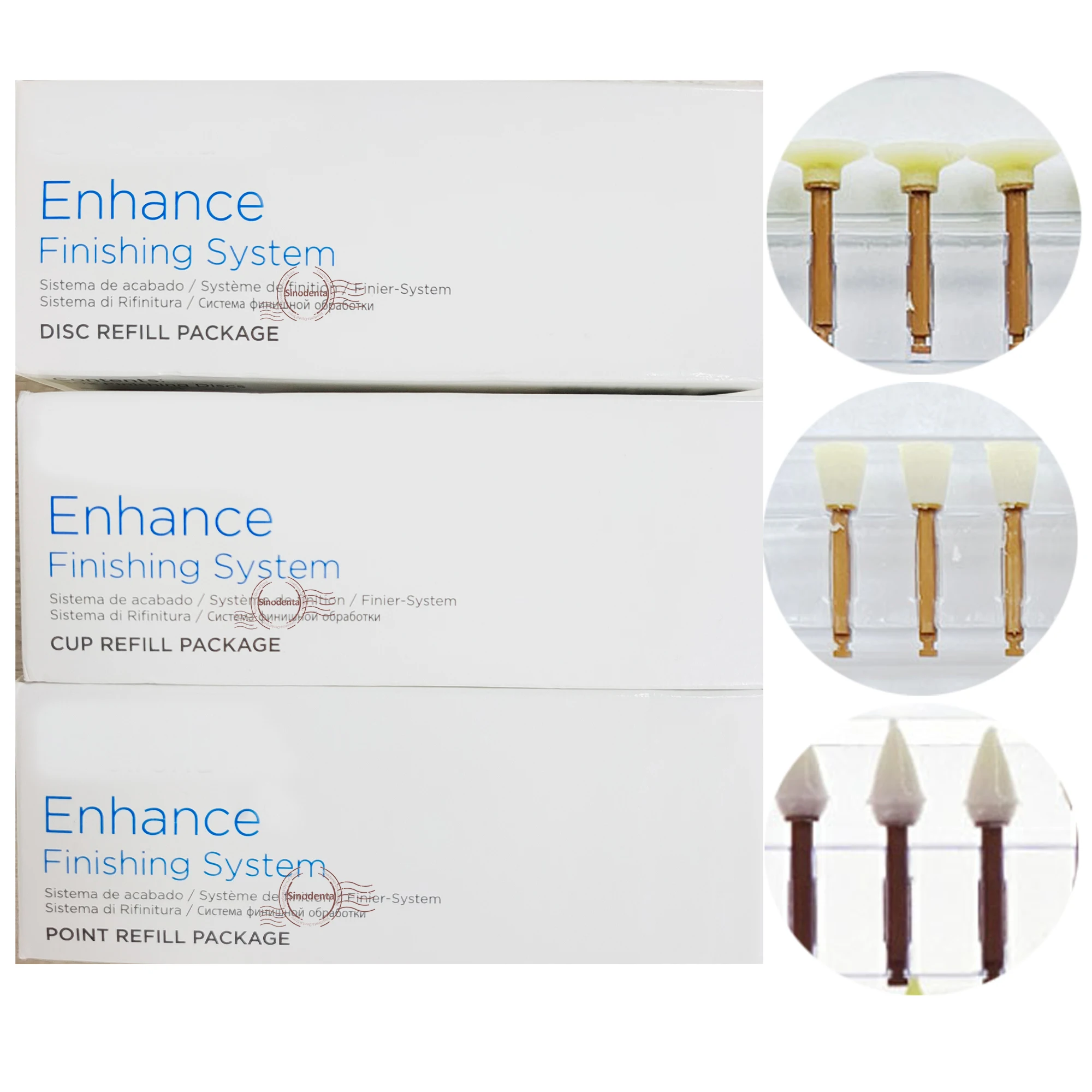 30Pcs/Box Dental Polishing Enhance Disc Cup Point Grinding Finishing System Refill Package for Dental Composite Restoration Use