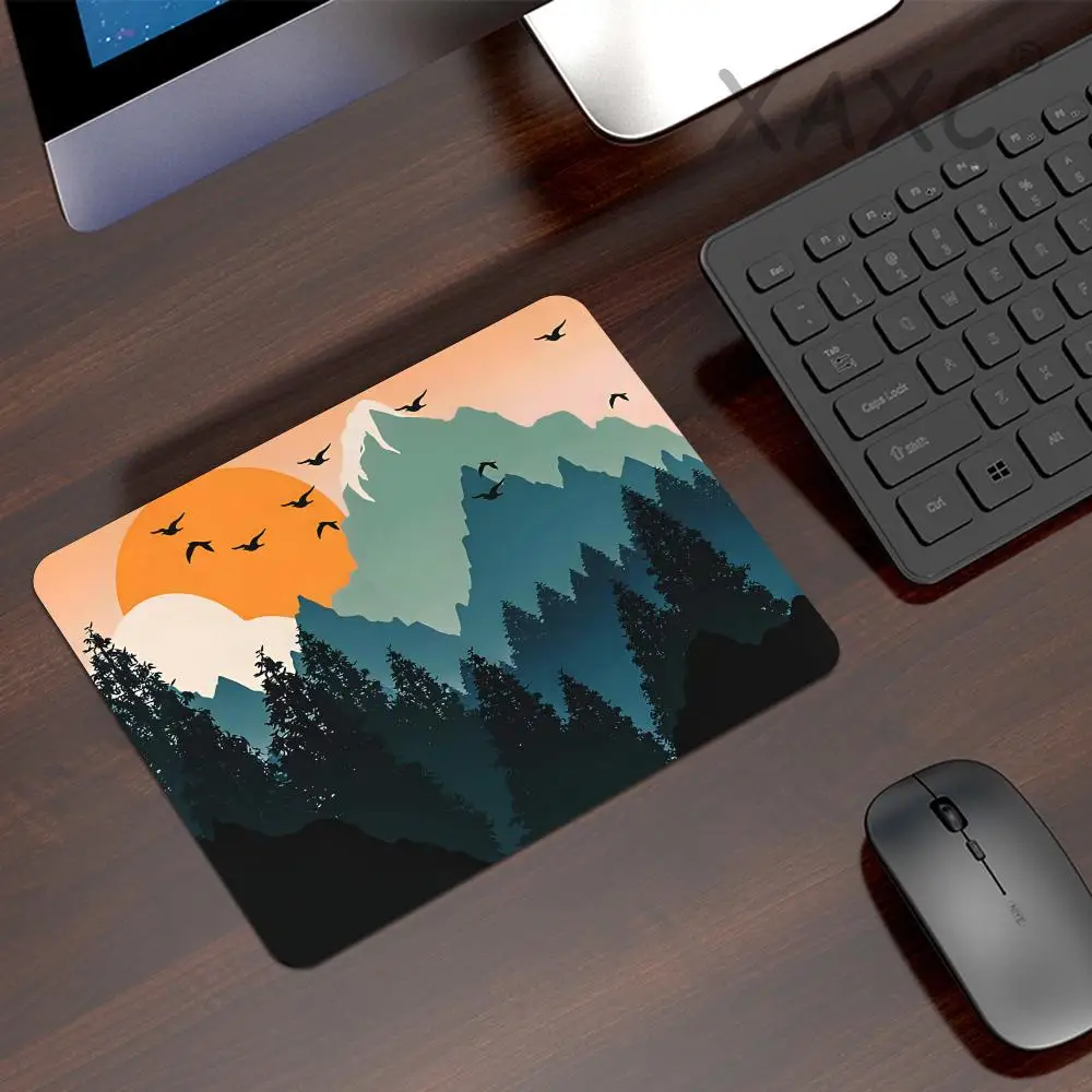 

Rubber Mat Small Kawaii Mouse Pad Gamer Mountain Spring Gaming Pc Accessories Deskmat Pad on the Table Mausepad Mousepad Mats