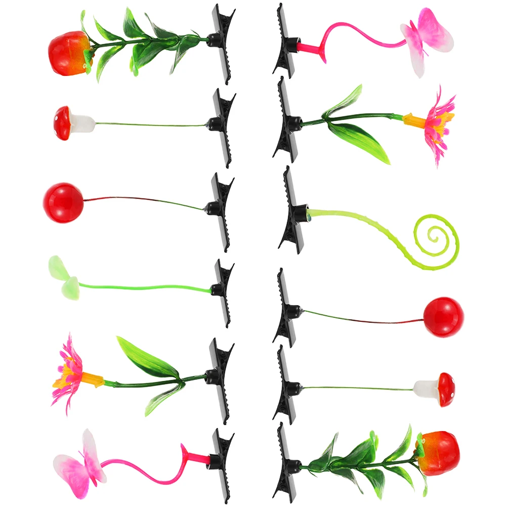 

12pcs Simulation Plant Lifelike Decorative Girls Accessories Lightweight Durable for Daily Wear Festival Formal Events Bean