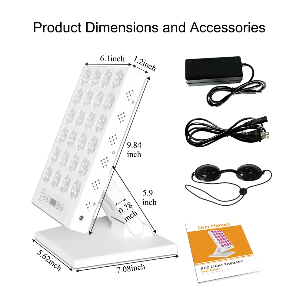 متعددة الوظائف لوحة العلاج بالضوء الأحمر جهاز الفوتون Led العلاج بالضوء 417nm ، 590nm ، 630nm ، 850nm مصباح العلاج بالضوء المحمولة