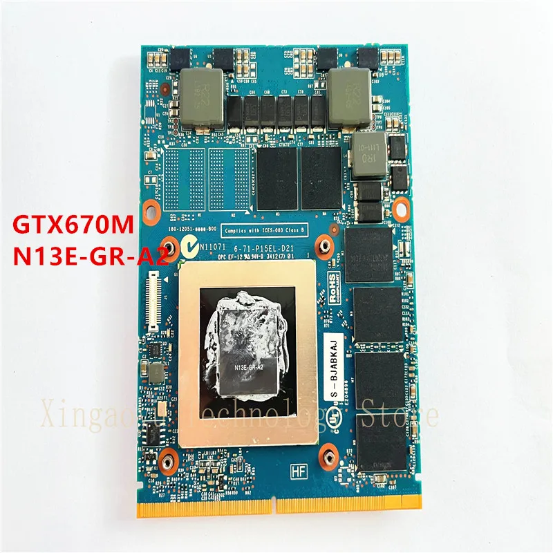 

GTX670M N13E-GR-A2 3G 6-71-P15EL-D21 VGA Video Card For Clevo X7200 X8100 P150HM P170HM P150EM P170EM P150SM 100% Test OK