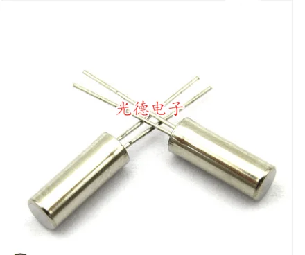 100PCS/ 75K cylindrical crystal oscillator 75KHZ 3*8 tuning fork Shi Ying crystal oscillator 308 75.000KHZ