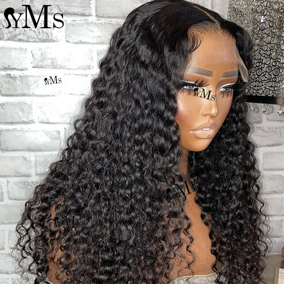 Virgin Burma Deep Curly 13x4 Lace Front Human Hair Wigs YMS 5x5 4x4 Lace Closure Burmese Curly Wig For Women Natural Hairline