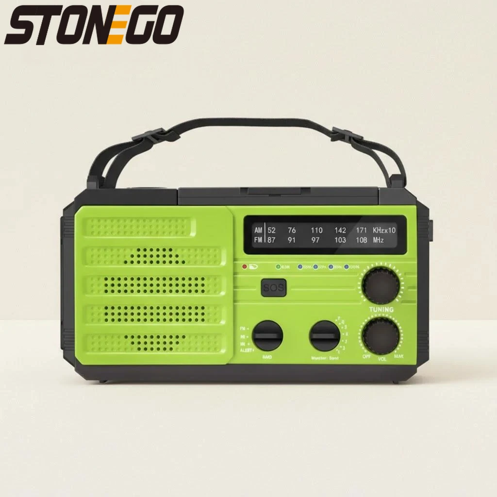 

Emergency Hand Crank Solar Rechargeable LED Flashlight Radio Multifunctional Reading Light Safety Security Defense