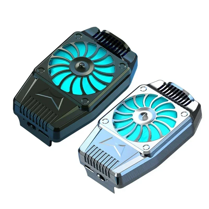 H15 Mini Mobile Phone Cooling Fan Radiator Turbo Hurricane PUBG Game Cooler for IPhone/ Samsung/ Xiaomi Universal Cool Heat Sink