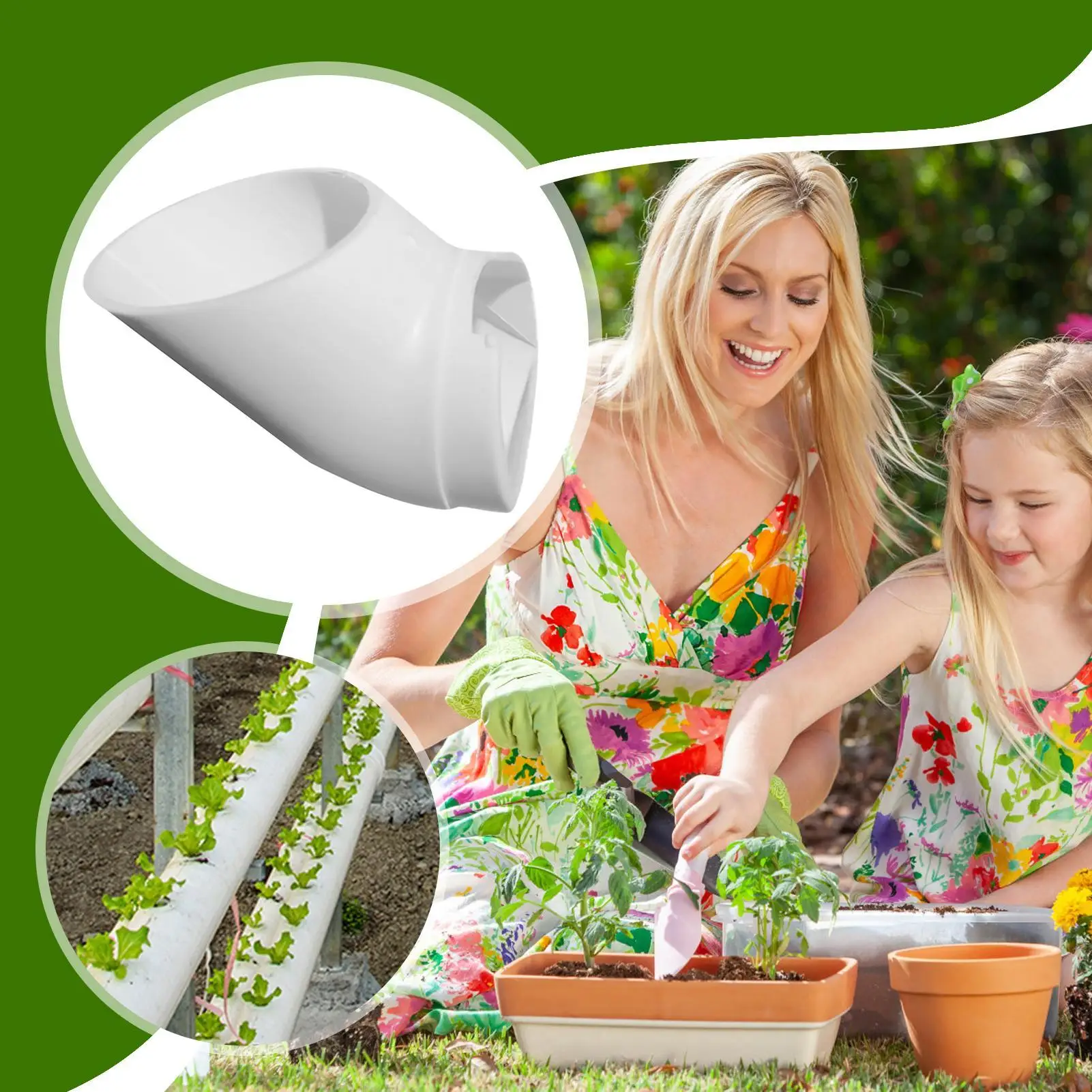 أكواب نباتية 10 قطع كوب للحضانة الزراعة المائية برج عمودي بولي كلوريد الفينيل تنمو سلة مع الإسفنج بدون تربة نظام زراعة الثقافة زهرة #5