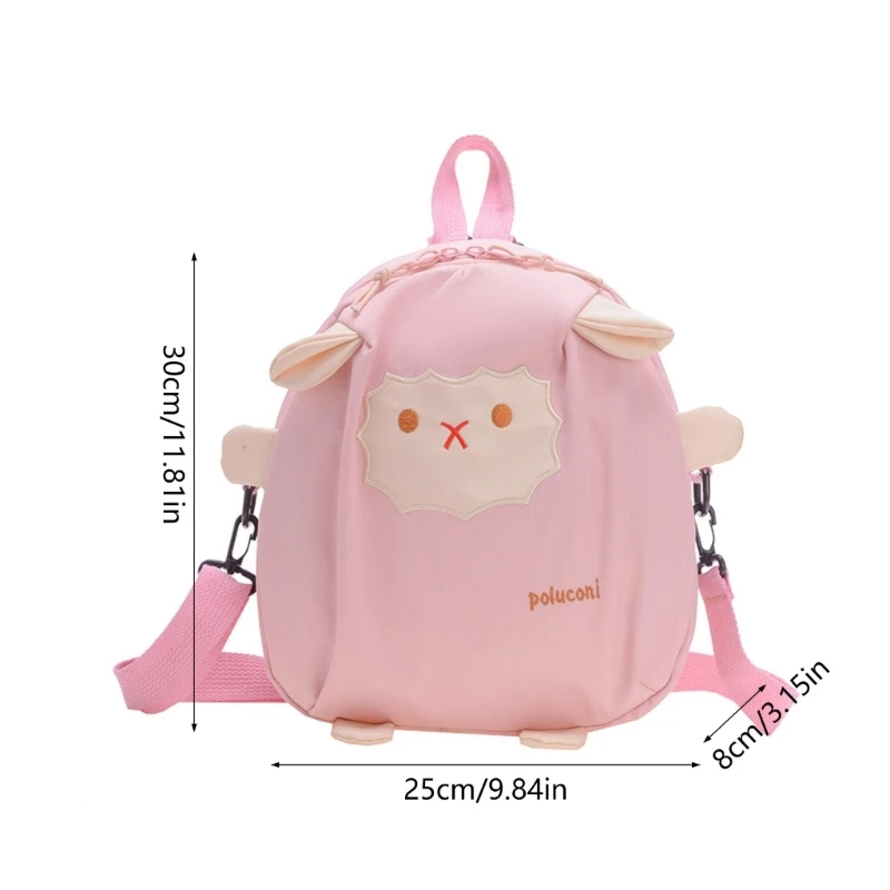 Menina desenhos animados ovelhas mochila crianças mochila crossbody saco para jardins infância