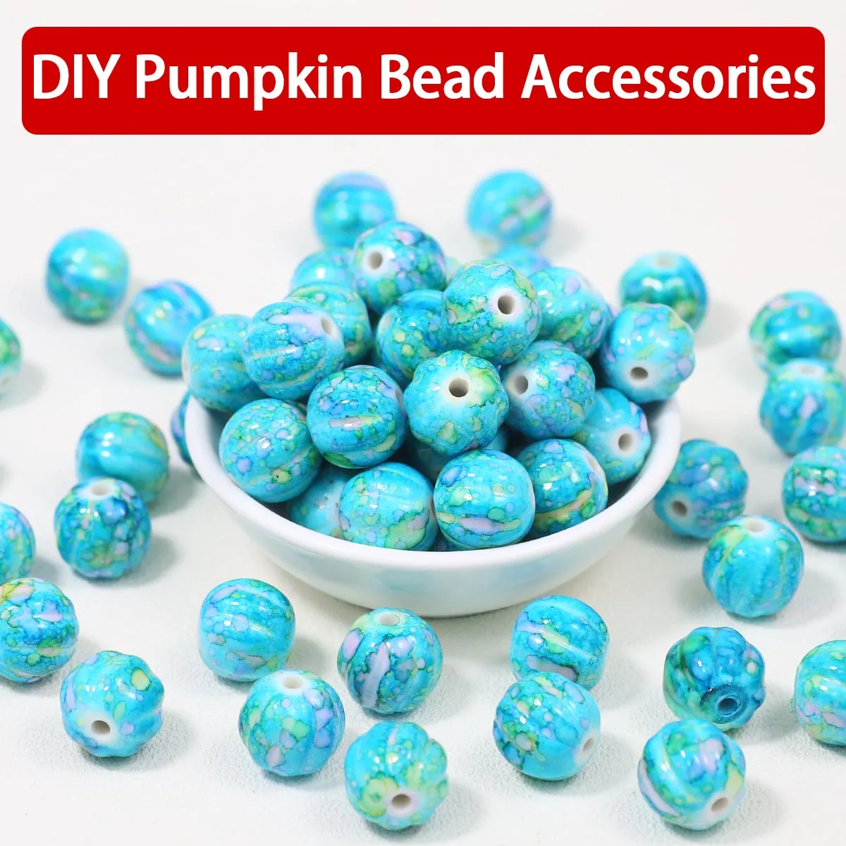 16mm Kürbis Perle Blau Acryl Handgemachte DIY Schmuck Machen Perlen Lose Perlen Armband Halskette Zubehör