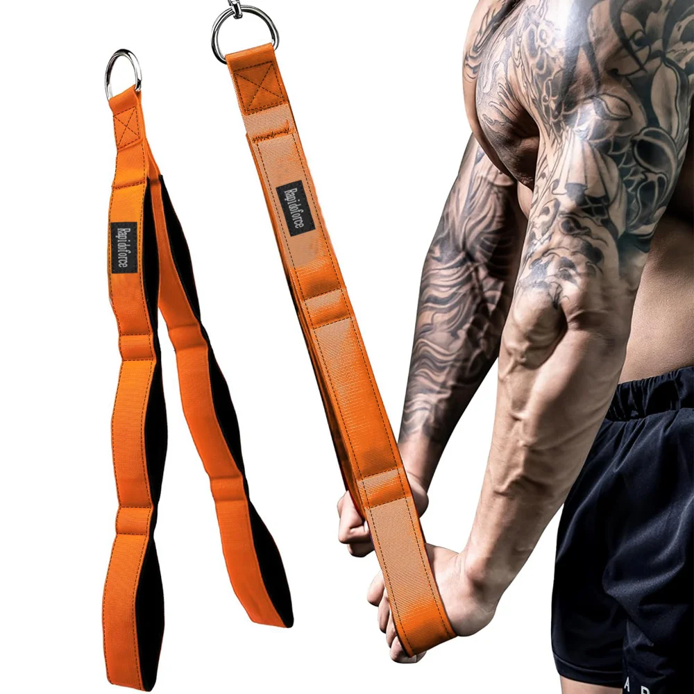 Mango de conexión de cuerda para tríceps de 6 anillos: cuerda de entrenamiento resistente, longitud ajustable adecuada para flexiones y abdominales