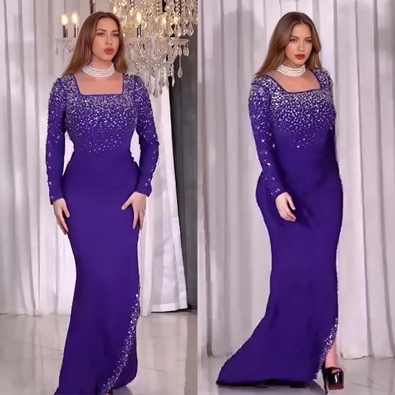 

Мусульманское женское праздничное платье Абая с бриллиантами, платья Ид Марокко, Дубай, кафтан, Vestidos, длинный халат, Джалабия, Рамадан, 2025 г.