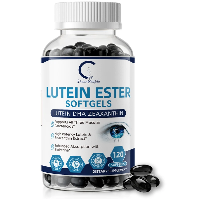 GPGP Greenpeople Lutein Capsules Grape Seed & Bilberry Extract Eye Vitamin Support for Eye Strain,Dry Eyes and Vision Health