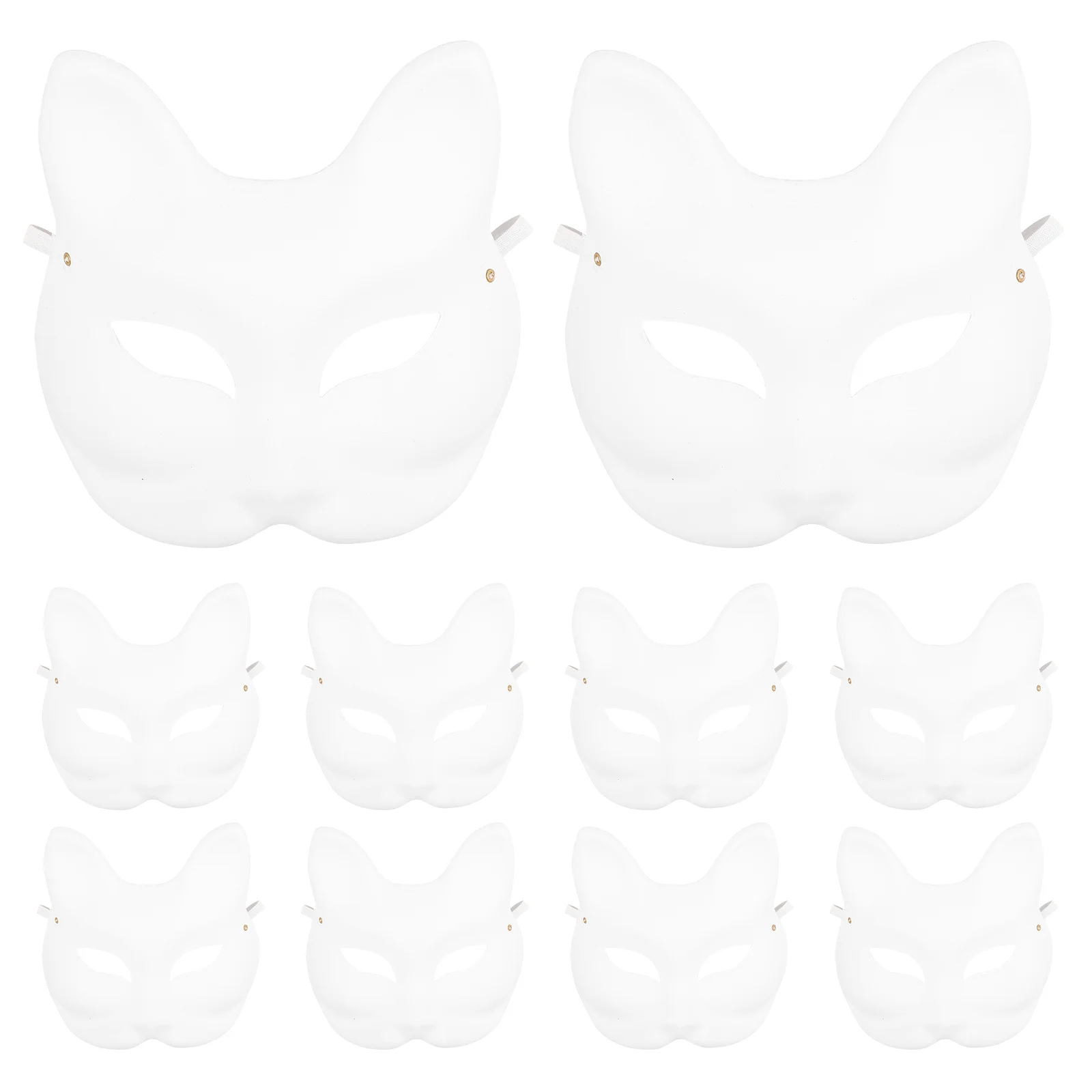 10 Pcs Makeup Hand Painted Pulp Masks Mother Halloween Costumes Paper Animal for Kids