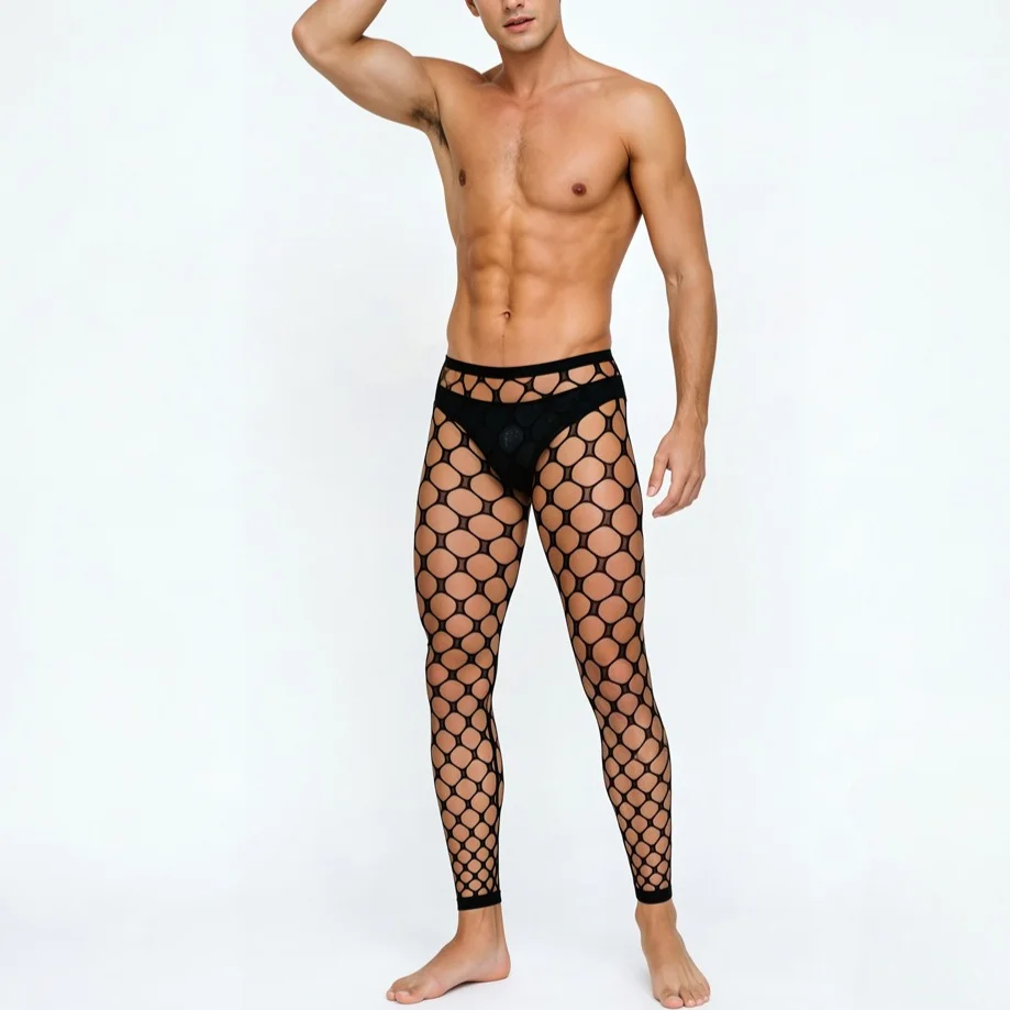 Exotic Socks Men's Pantyhose European Guy Sexy Tights Mesh Male Bodystockings American Man Club Wear Calcetines Hombres Medias