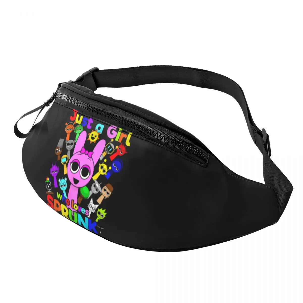 

Custom Casual Sprunki Fanny Pack Women Men Music Game Crossbody Waist Bag for Travel Cycling Phone Money Pouch
