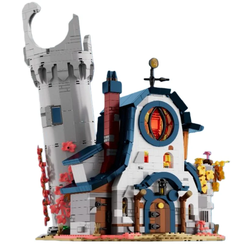 MOC Street View Scene Forest Hut Owl Magic House Building Blocks Owl Shack Architecture Cartoon Model Kit Witchcraft Toys Gift