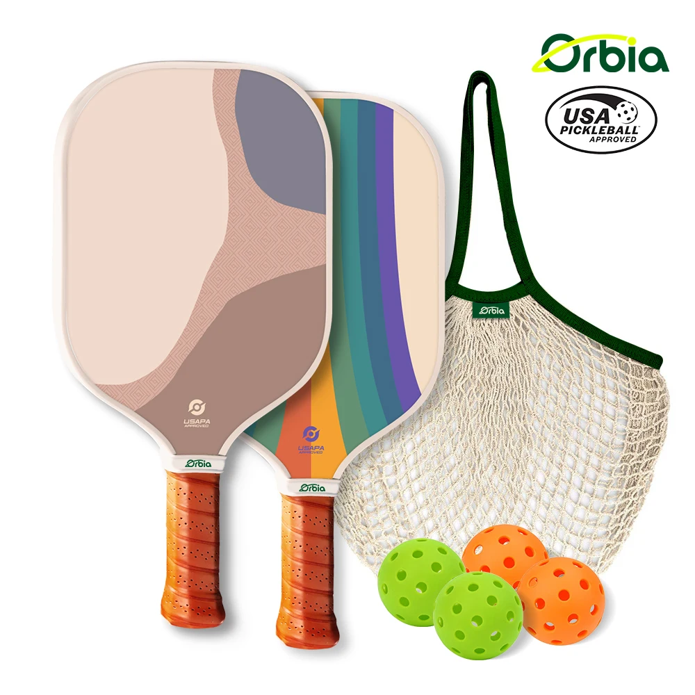 

Orbia Sports Pickleball Paddle Sets Includes 2 Carbon Fiber Paddles 4 Ball 1 Carry Bags Pickleball Rackets For Beginner