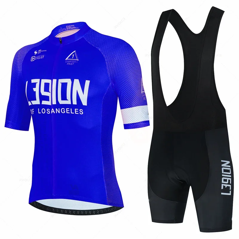 L39ion Team Cycling Jersey Set, Bike Clothes, MTB Uniform, Bicycle Suit, Quick Drying, Summer Clothing, 2023