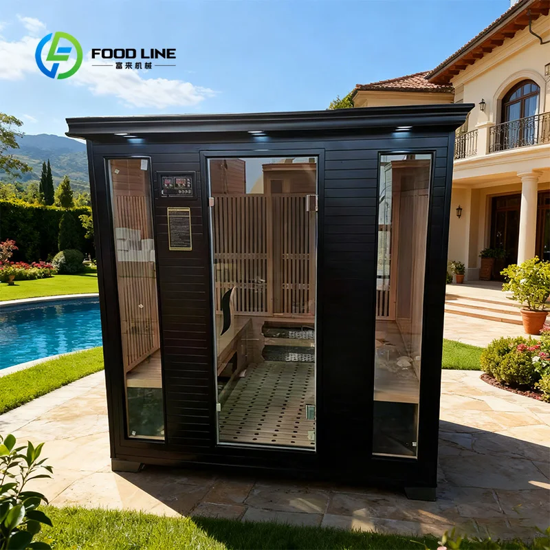 Custom made Factory  Sales 2 Person Infrared Sauna House, Outdoor Wooden Hemlock Sauna