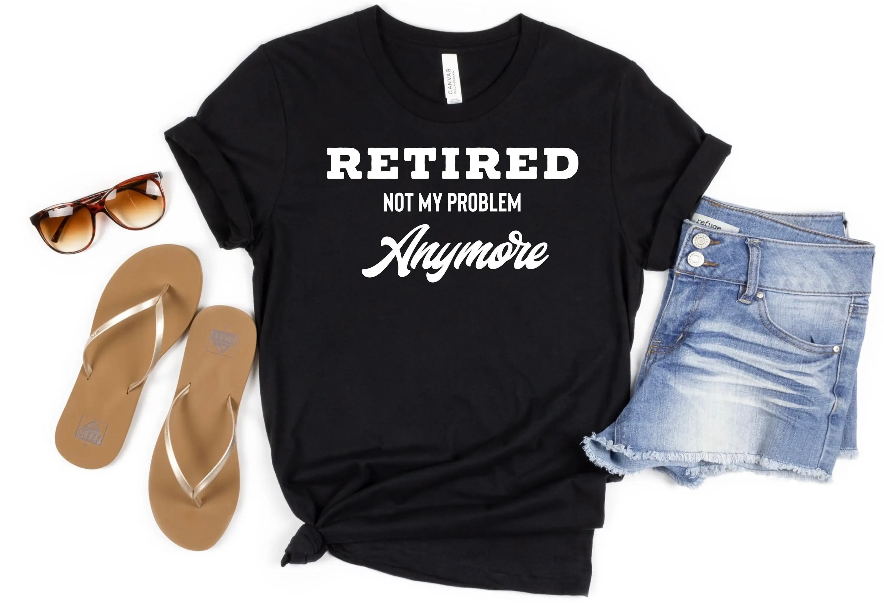 I'M Retired T Shirt Not My Problem Anymore Womens Retirement Cute S Grandma Funny