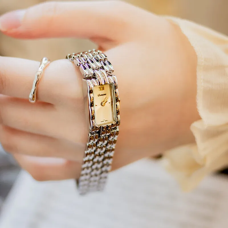 

High-end Selected Watches, Rectangular Steel Strap Vintage Watches, Antique Watches, High-end Luxury Women's Wristwatches