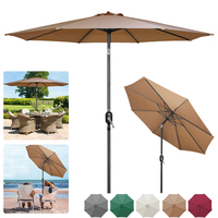 270cm Parasols Outdoor Sunshade Umbrella UV Protection Beach Umbrella Summer Beach Canopy Patio Umbrella for Garden Patio Beach