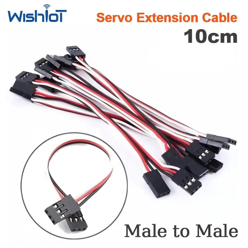 1/2/5/10 PCS Servo Extension Cable Male to Male JR Plug 10cm 3 Pin Wire Cord for FUTABA RC Airplane Car Boat Helicopter