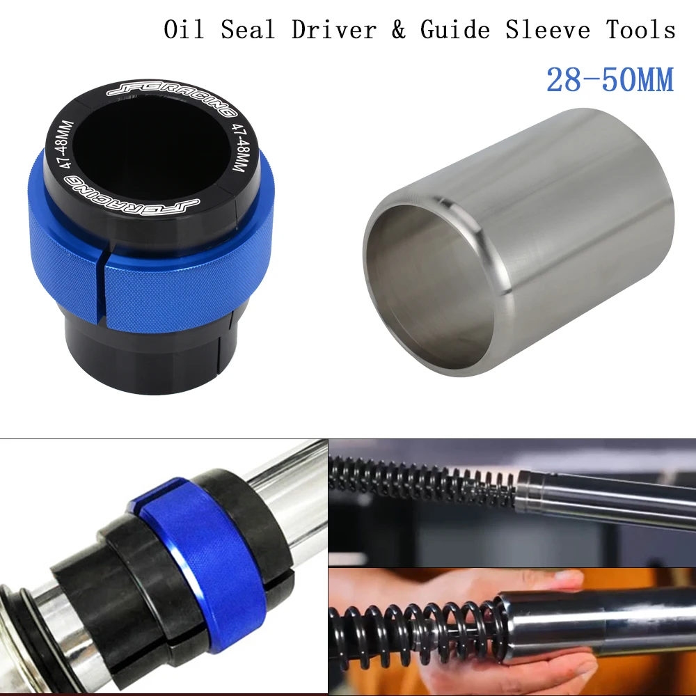 AliExpress JFGRACING Motorcycle 28-50MM Front Fork Oil Seal Driver Tools Guide Sleeve Tools Oil Seal Wrench For EXC SX XC CRF KLX YZ Pit Dirt Bike