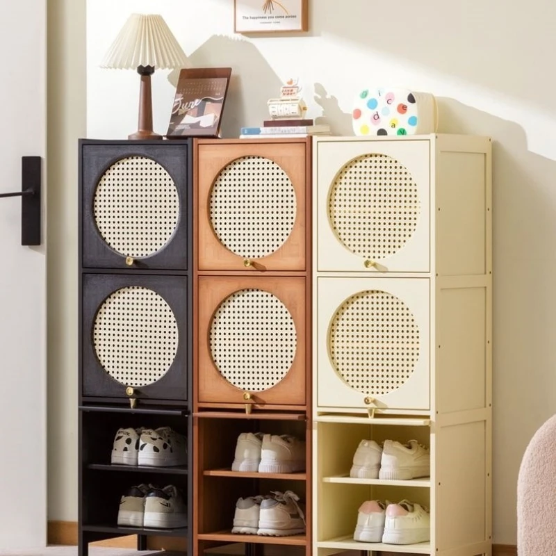 Pin shoe cabinet Home shoe cabinet With door Dust Corridor storage