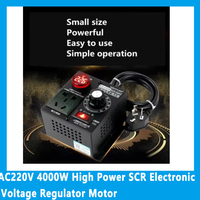 High Power SCR Electronic AC220V 4000W  Voltage Regulator Motor Fan Electric Drill Variable Speed ​​Governor Thermostat