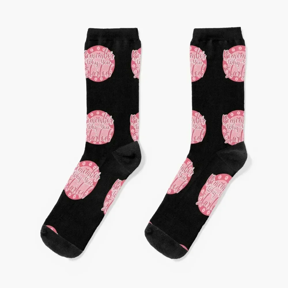 Remember Why You Started Socks warm winter new in's New year's golf Socks For Man Women's