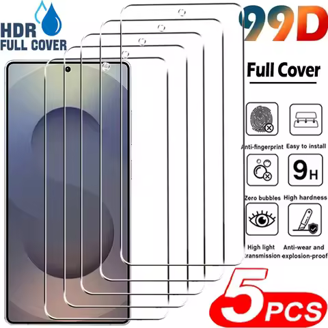 5PCS HD Tempered Glass For Samsung Galaxy S25 S24 Ultra Screen Protector For Samsung S25 Edge S22 S24 S23 S21 Plus S20 FE Glass