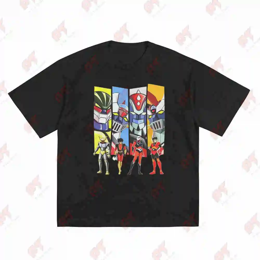 Super Robot Jegan Mazinga Goldrake Anime Short Sleeve Tee 100% Cotton T-Shirt