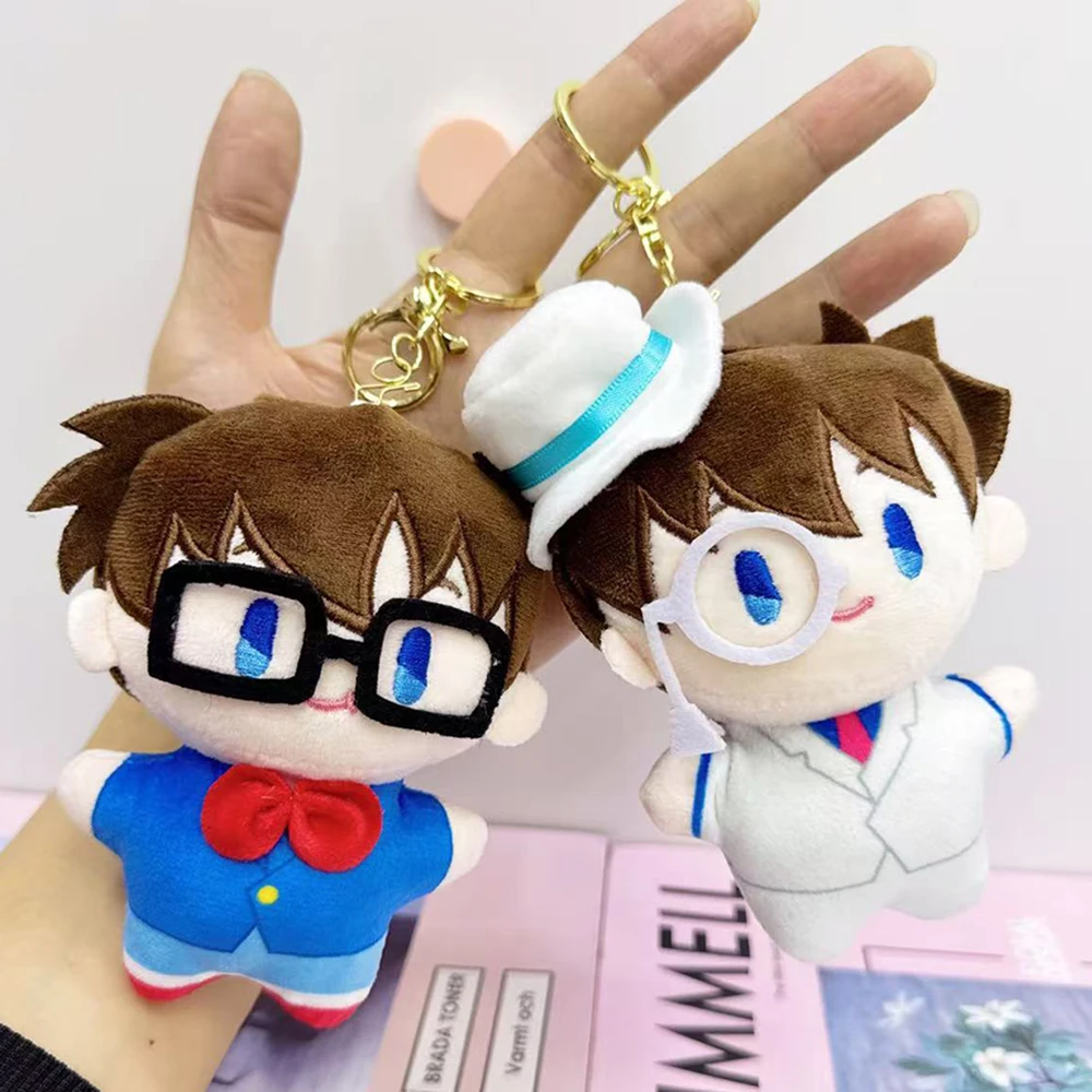 LLavero de Detective Conan de Anime de 12cm, llaveros colgantes de muñeco de peluche Kaitou para chico, accesorios de Cosplay, llaveros, regalos para seguidores