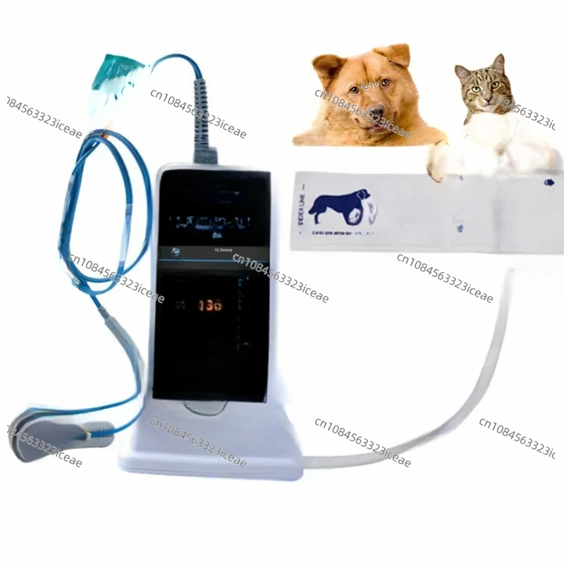 

Handheld Animal Monitor Vital Signs Portable Pet Monitor ECG Blood Pressure Oxygen Monitor