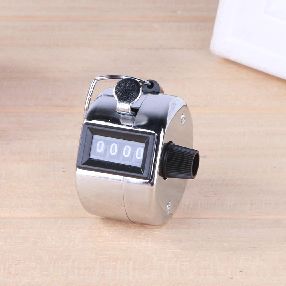 4 Digit Number Counter with Metal Lap Portable Metal Counter for Soccer Golf Warehouse Counting Device