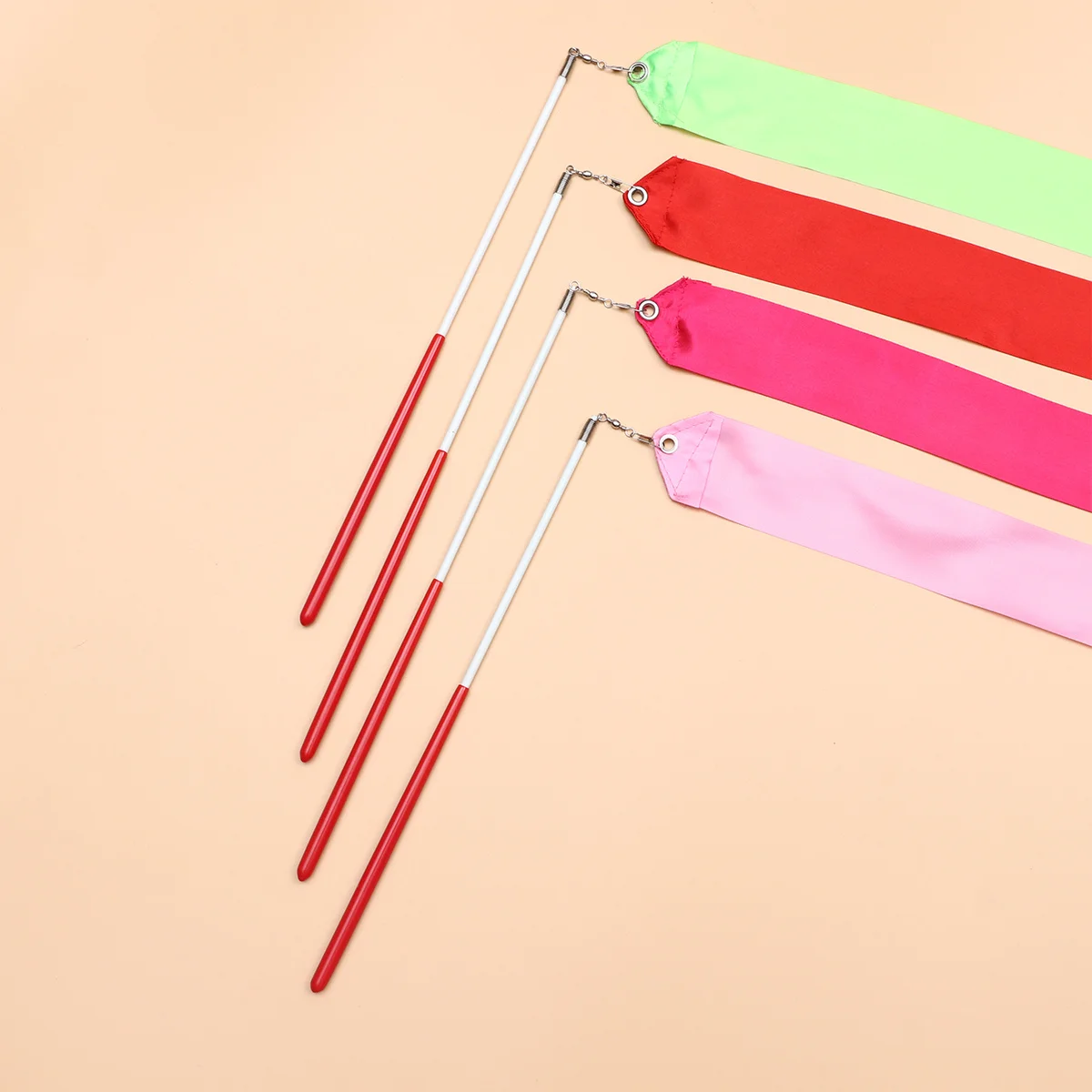 

8Pcs Vibrant Artistic Gymnastics Ribbon Set Dance Gymnastic Streamer for Color Guard Chinese Oriental Tool